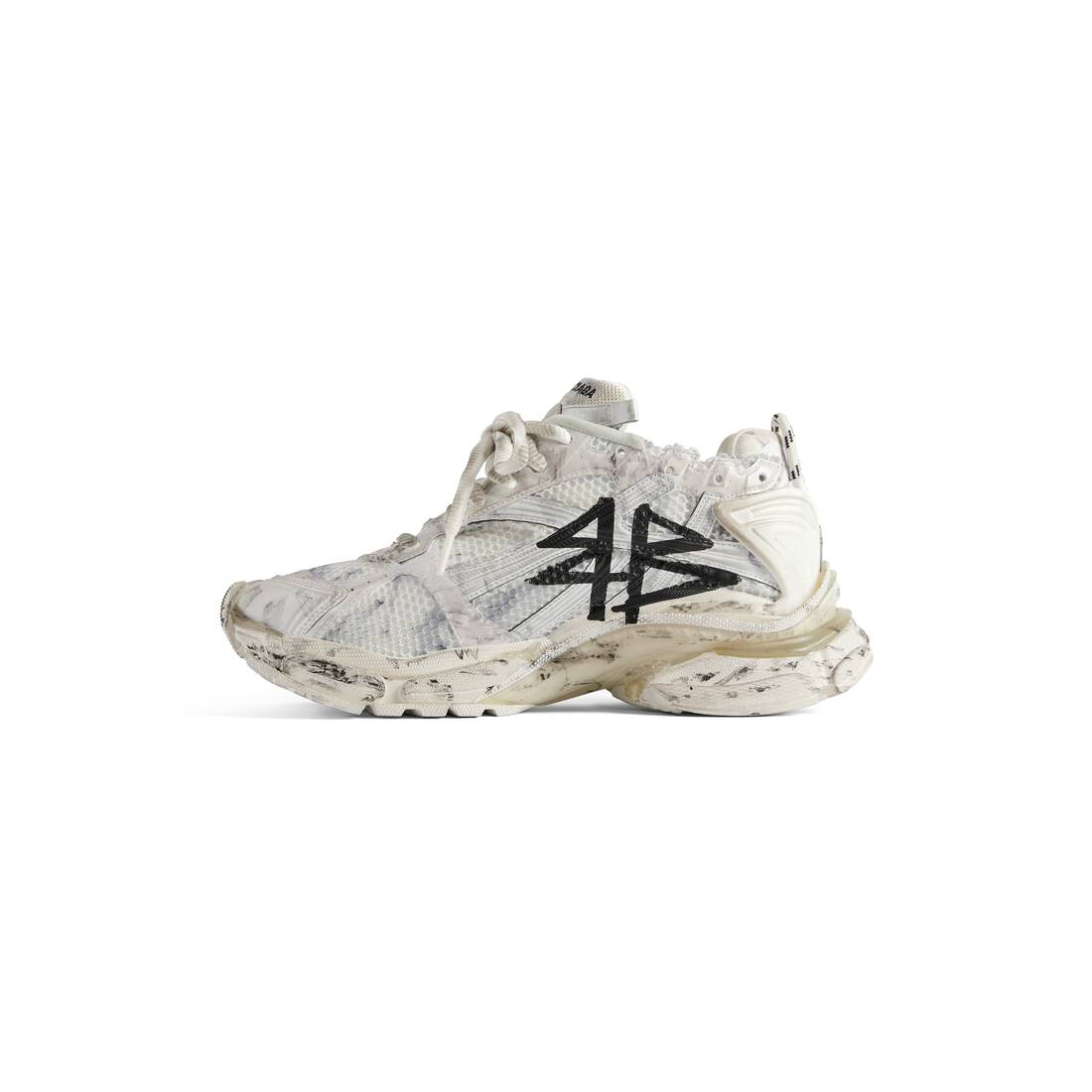 Men’s Runner Graffiti Sneaker in White - Image 4